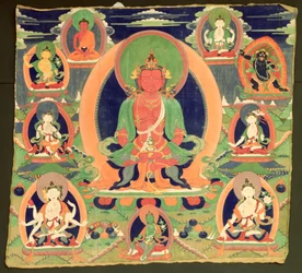 Thangka schilderij met Amitayus